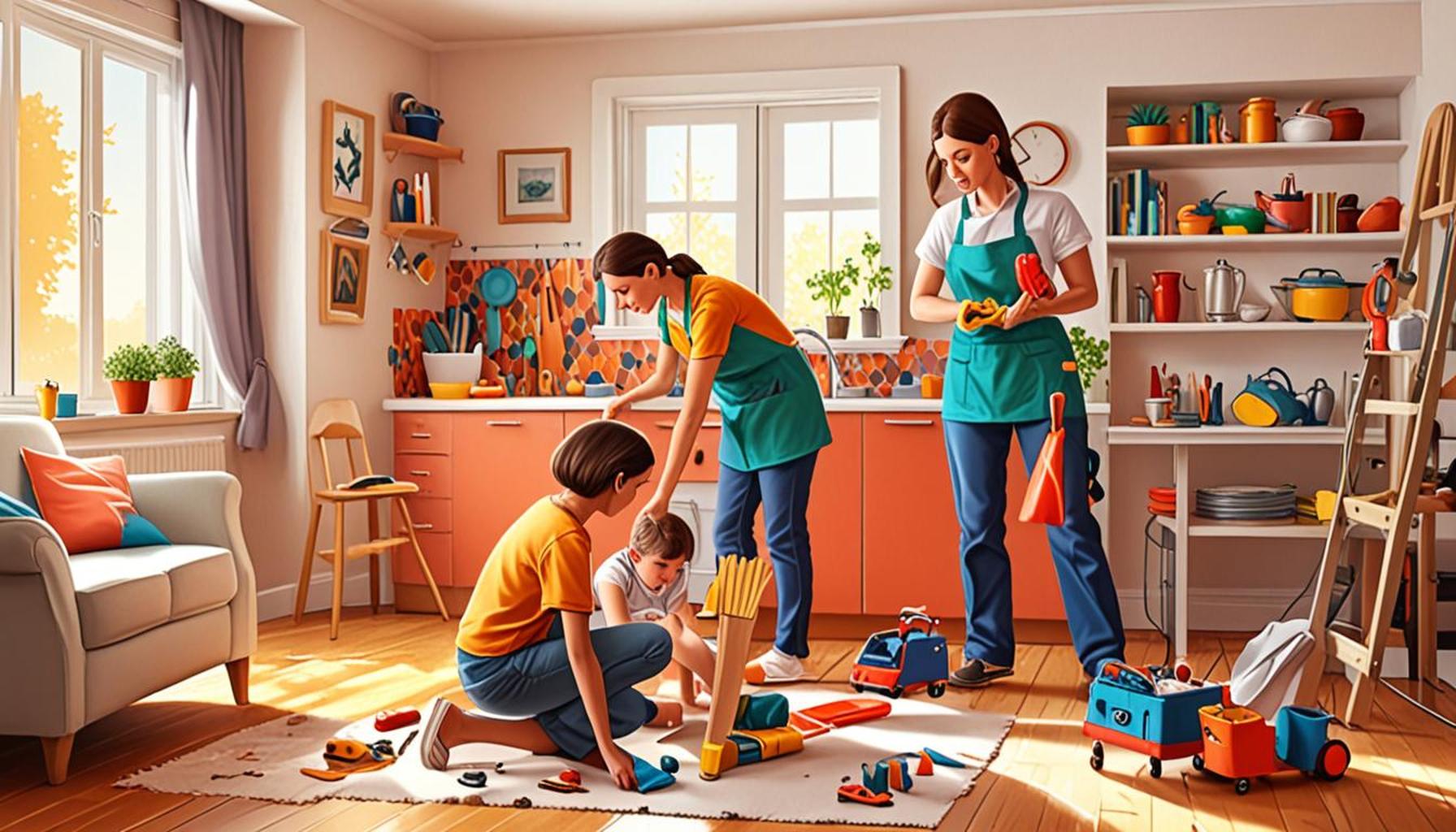 The art of delegating tasks: how to involve the family in maintaining the home